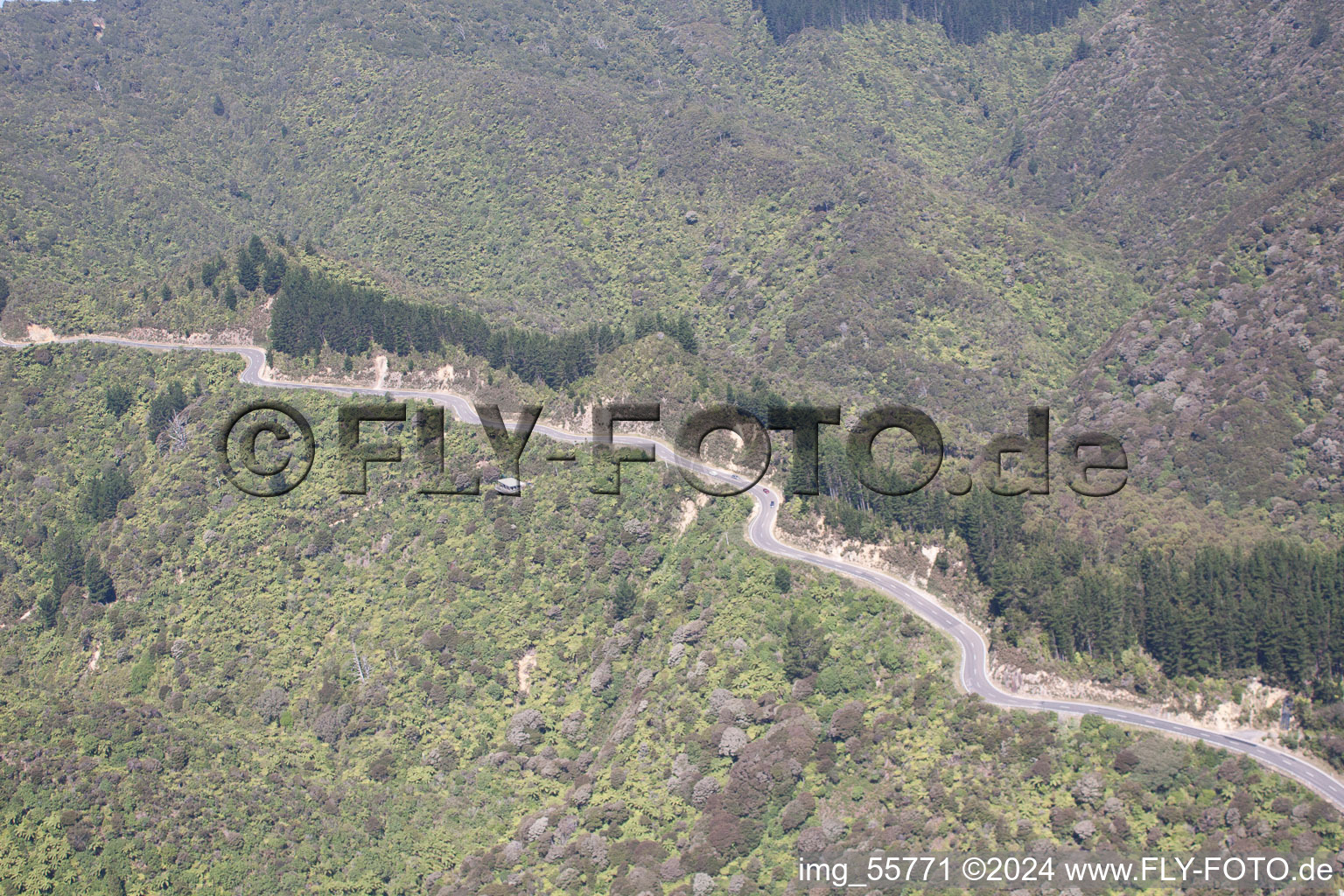 Coromandel in the state Waikato, New Zealand seen from above