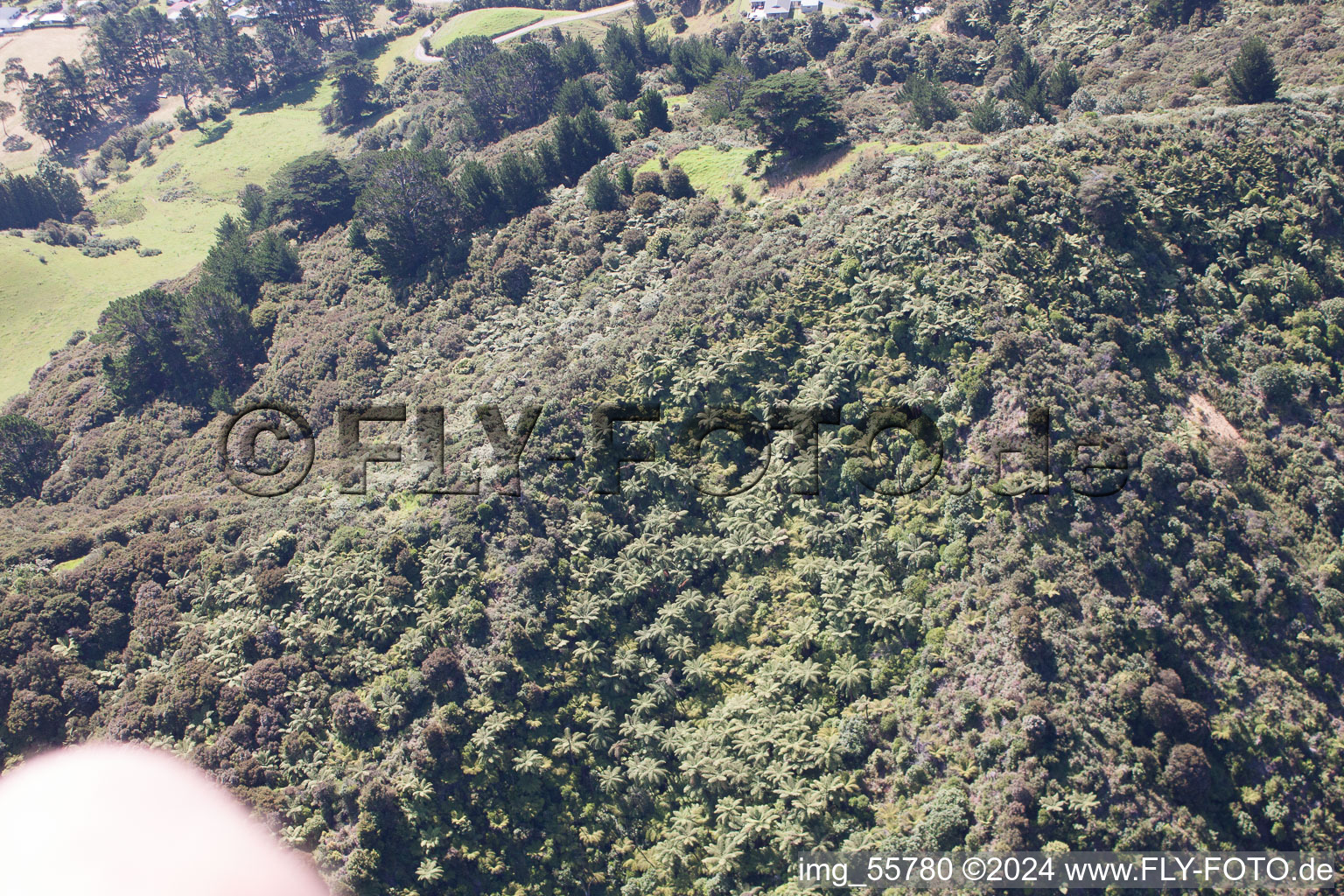 Drone recording of Coromandel in the state Waikato, New Zealand