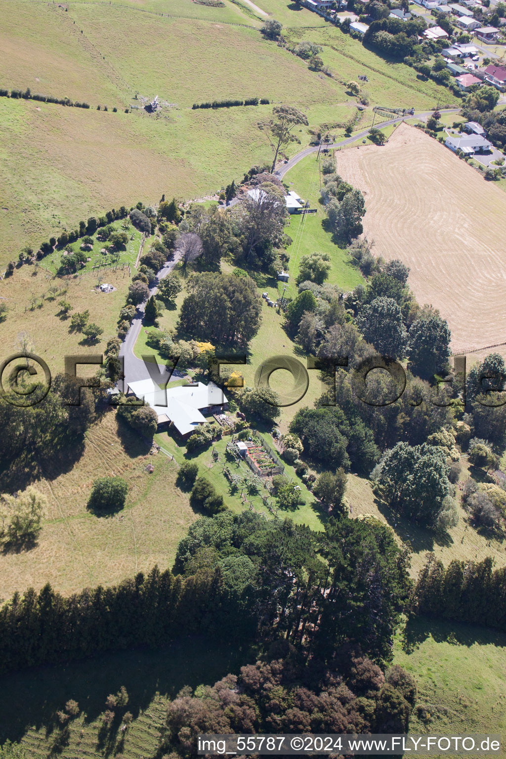 Aerial view of Coromandel in the state Waikato, New Zealand