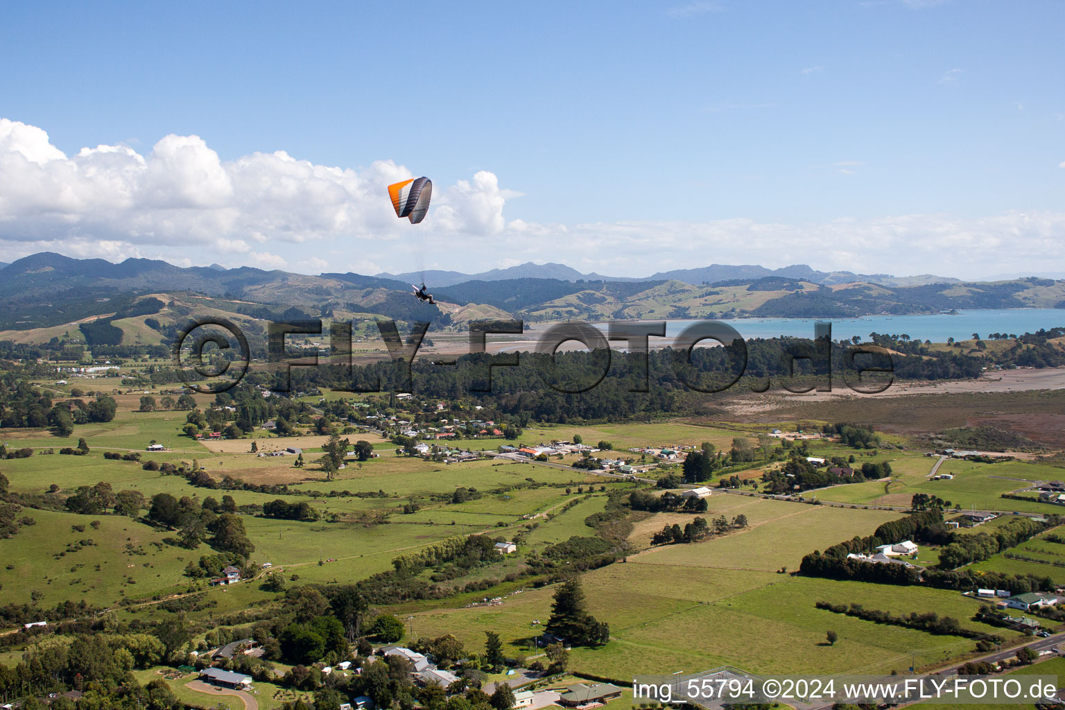 Coromandel in the state Waikato, New Zealand out of the air