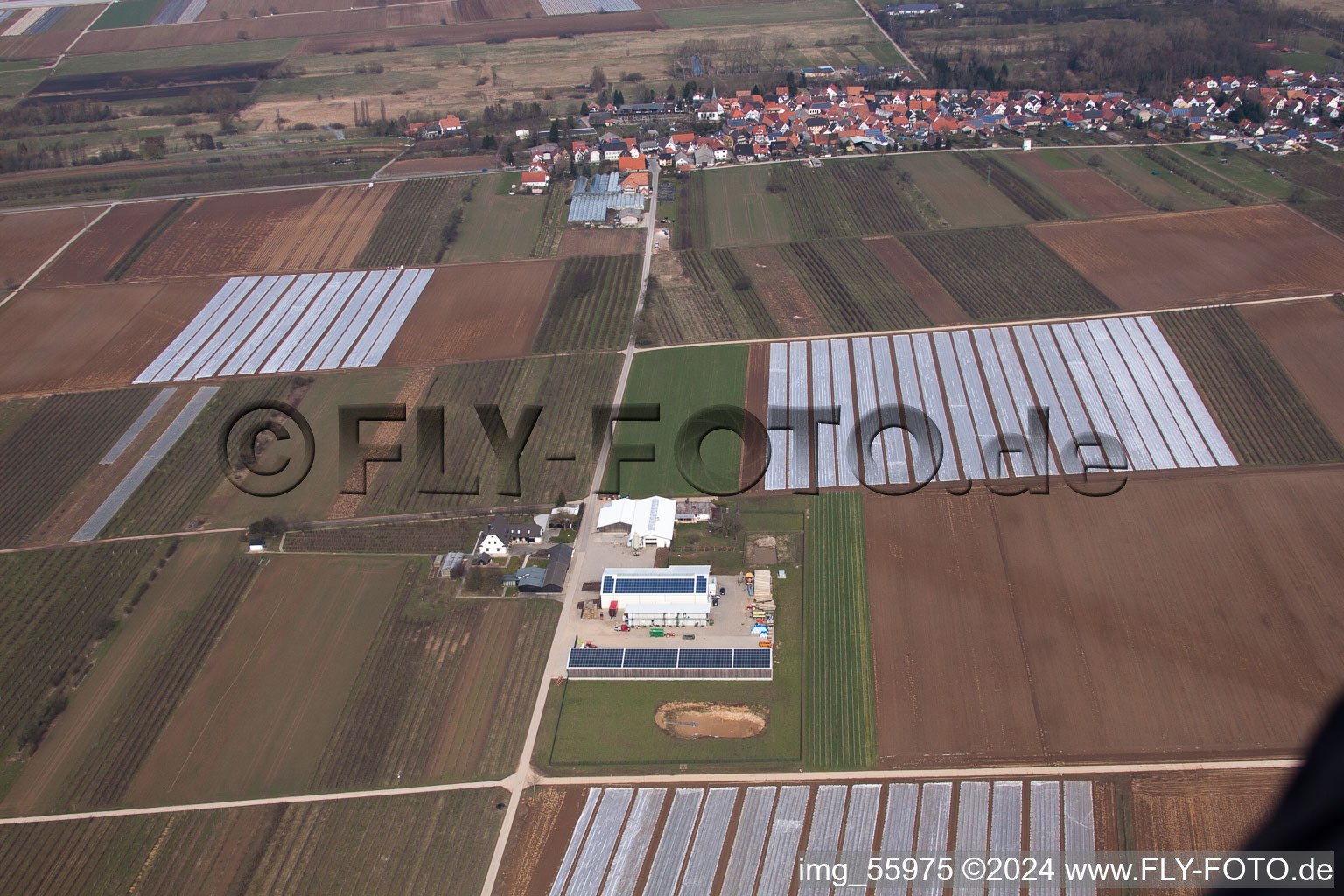 Drone image of Winden in the state Rhineland-Palatinate, Germany