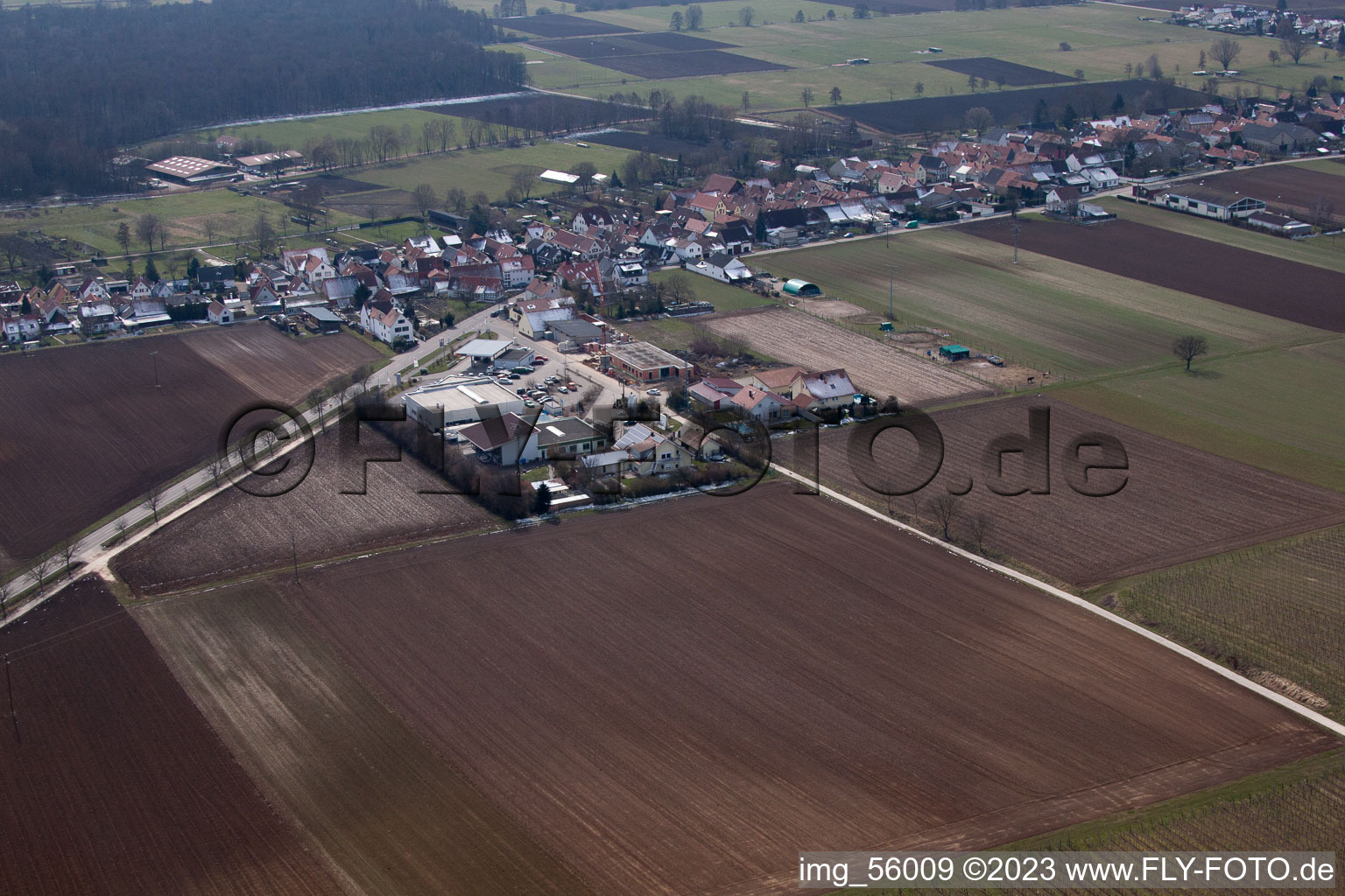 Industrial Estate in Freckenfeld in the state Rhineland-Palatinate, Germany