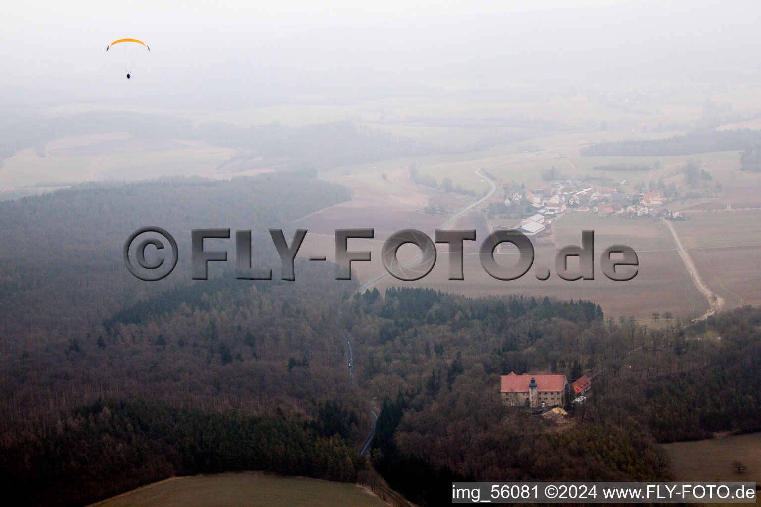 Aerial photograpy of Hofheim in Unterfranken in the state Bavaria, Germany