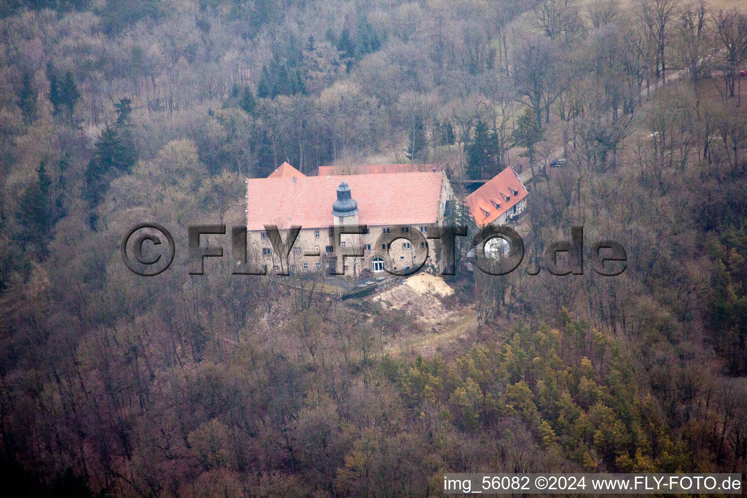 Oblique view of Hofheim in Unterfranken in the state Bavaria, Germany