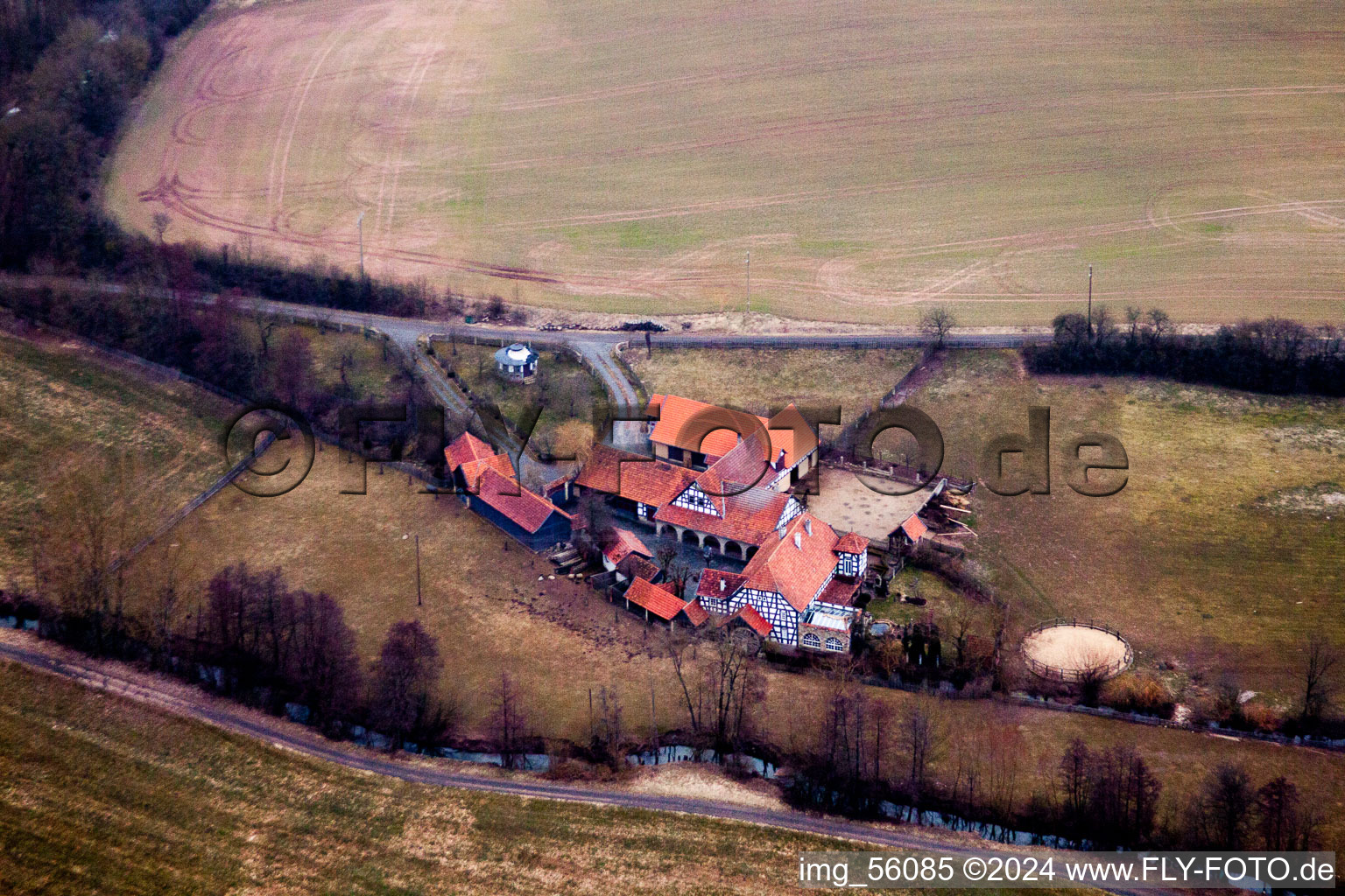 Hofheim in Unterfranken in the state Bavaria, Germany out of the air