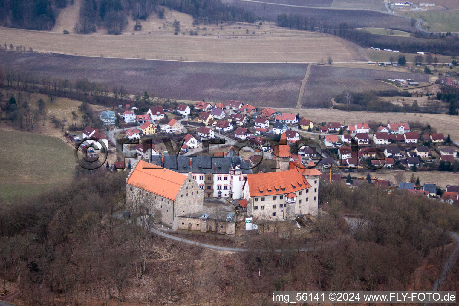 Castle of the fortress Veste Heldburg in the district Heldburg in Bad Colberg-Heldburg in the state Thuringia