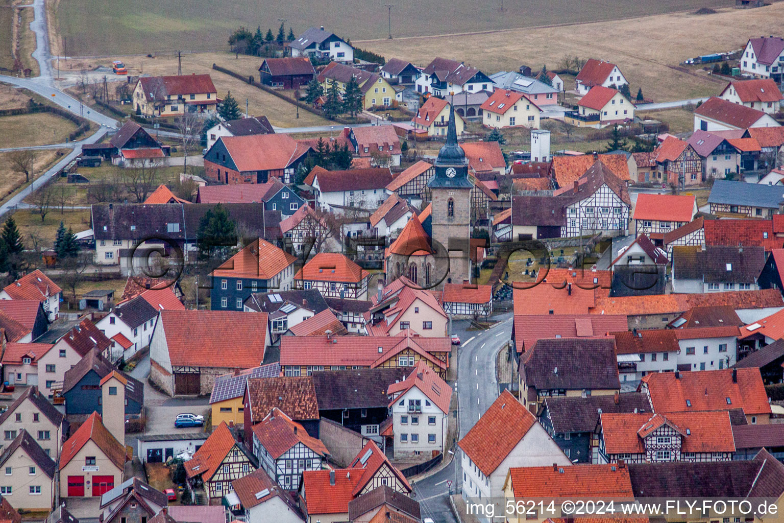 Church building in the village of in Westhausen in the state Thuringia, Germany