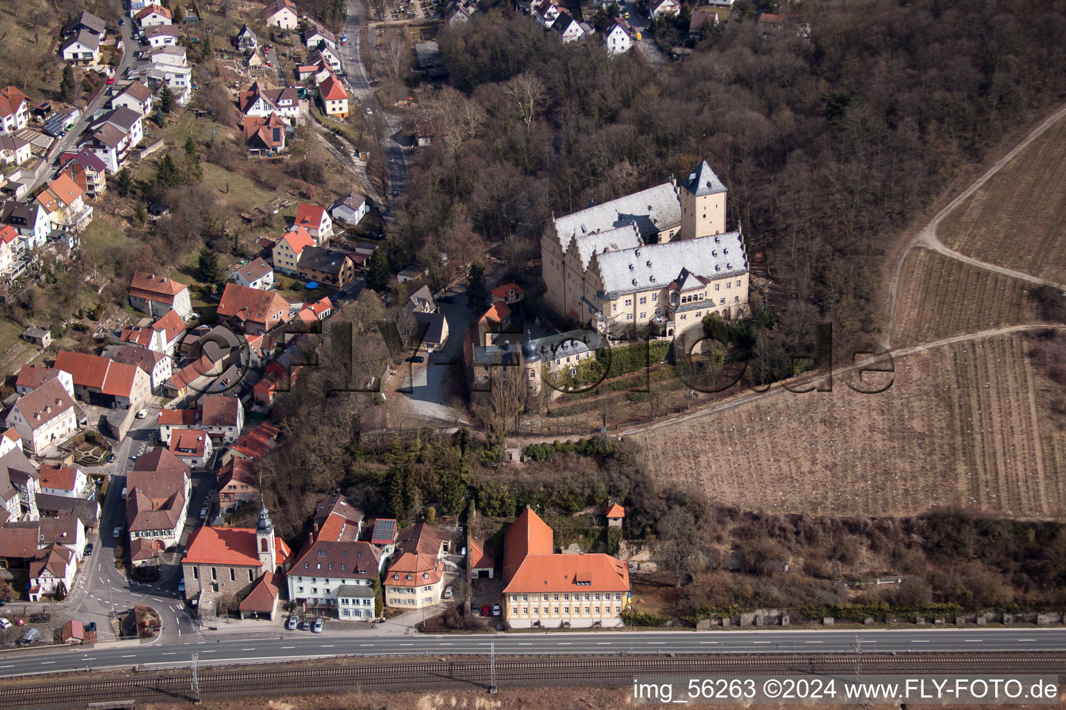 Castle of Schloss Mainberg Ernst-Sachs-Strasse in the district Mainberg in Schonungen in the state Bavaria