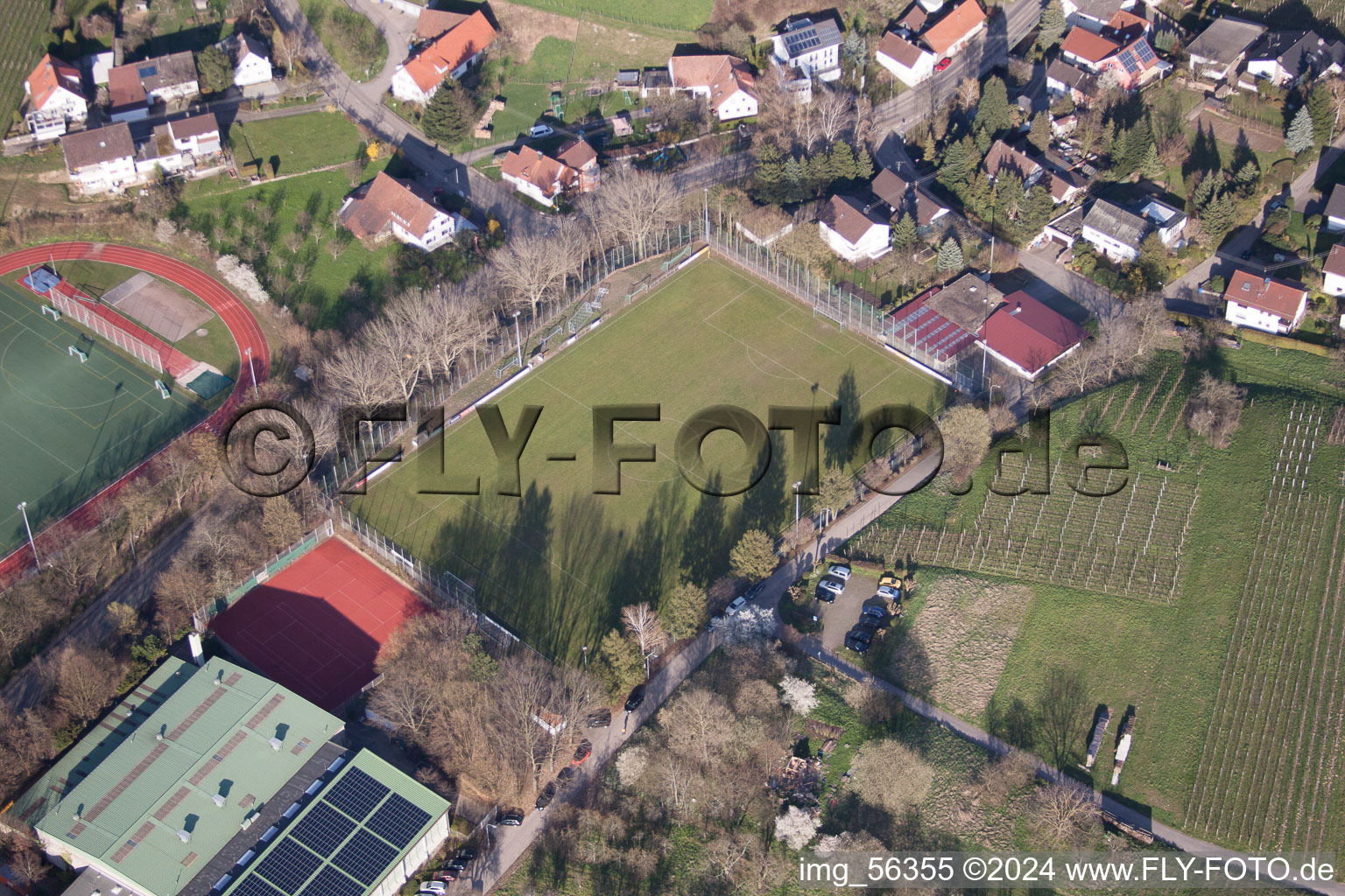 District Steinbach in Baden-Baden in the state Baden-Wuerttemberg, Germany from the drone perspective