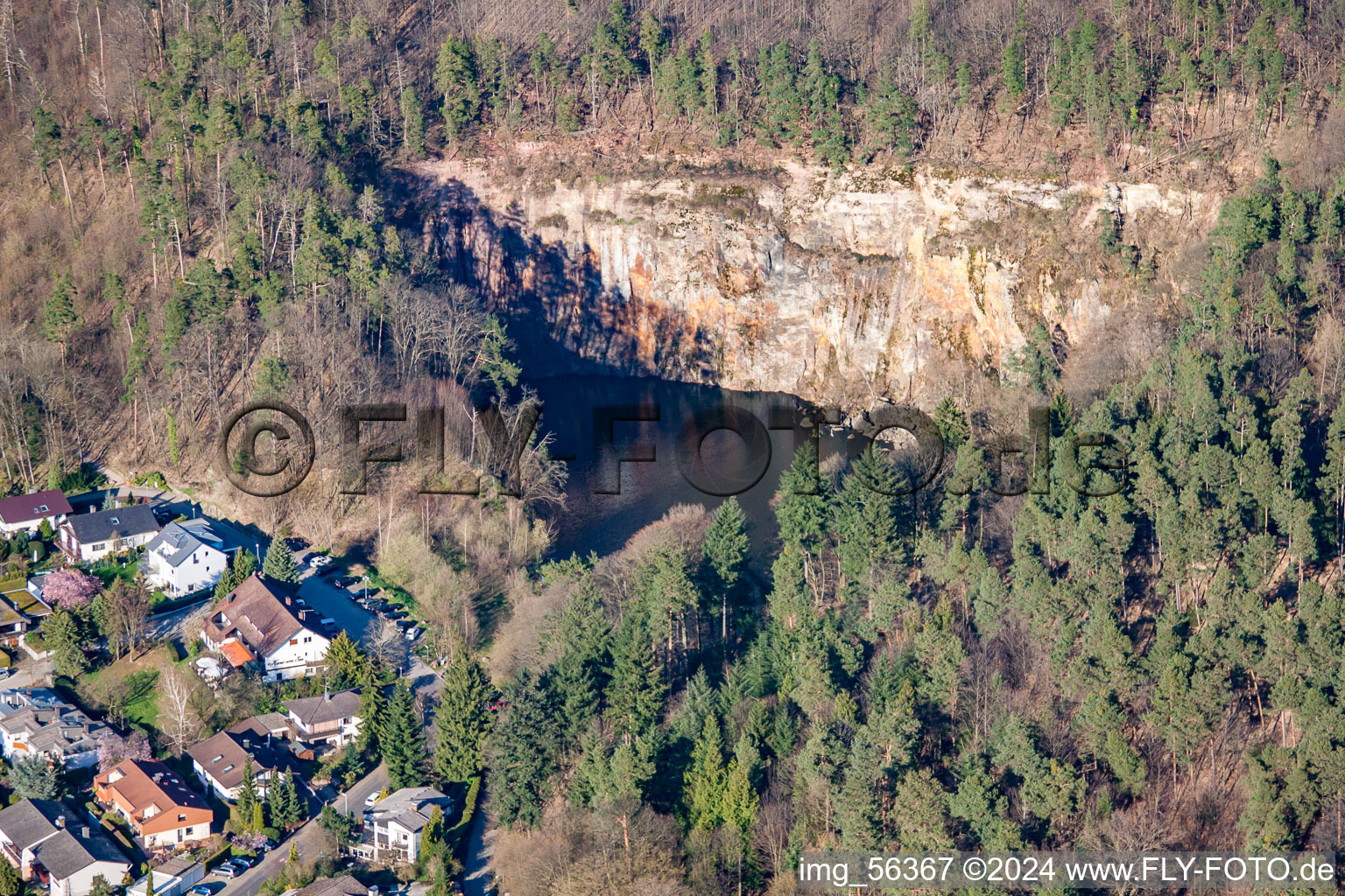 Mountain lake in Sinzheim in the state Baden-Wuerttemberg, Germany