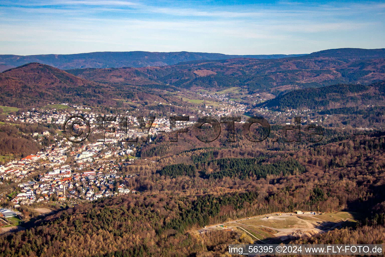 From the west in Baden-Baden in the state Baden-Wuerttemberg, Germany