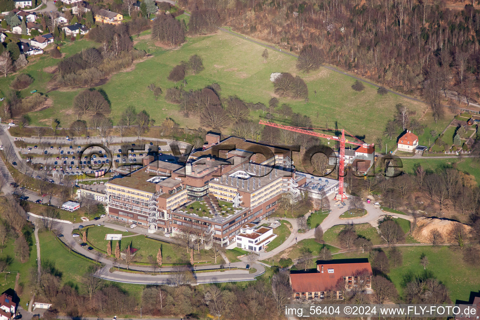 Construction site for a new extension to the hospital grounds Klinikum Mittelbaden Baden-Baden Balg in Baden-Baden in the state Baden-Wurttemberg, Germany