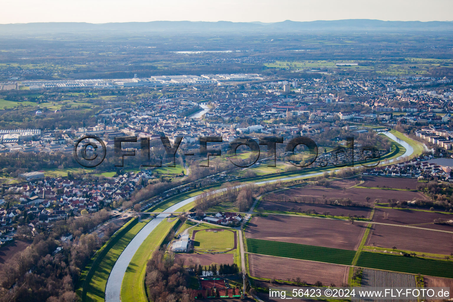 Jahnallee in the district Niederbühl in Rastatt in the state Baden-Wuerttemberg, Germany