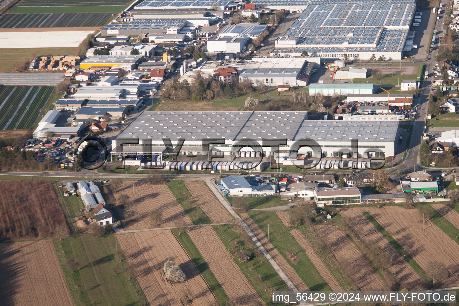 Industrial area in Muggensturm in the state Baden-Wuerttemberg, Germany