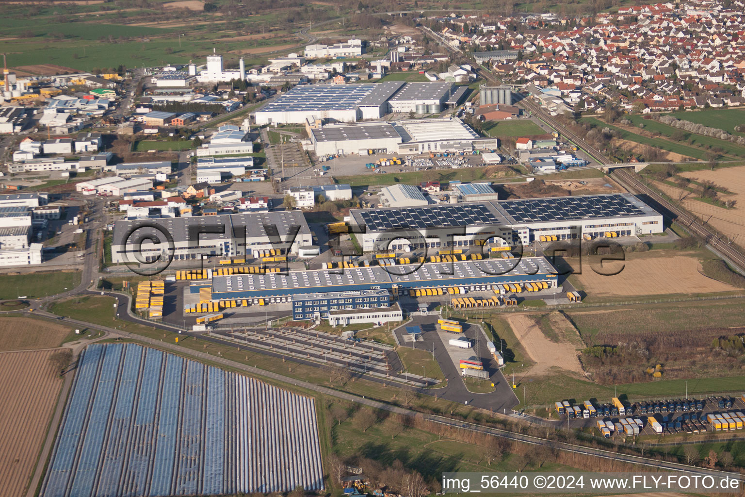 Warehouses and forwarding building of Dachser GmbH & Co.KG in Malsch in the state Baden-Wurttemberg