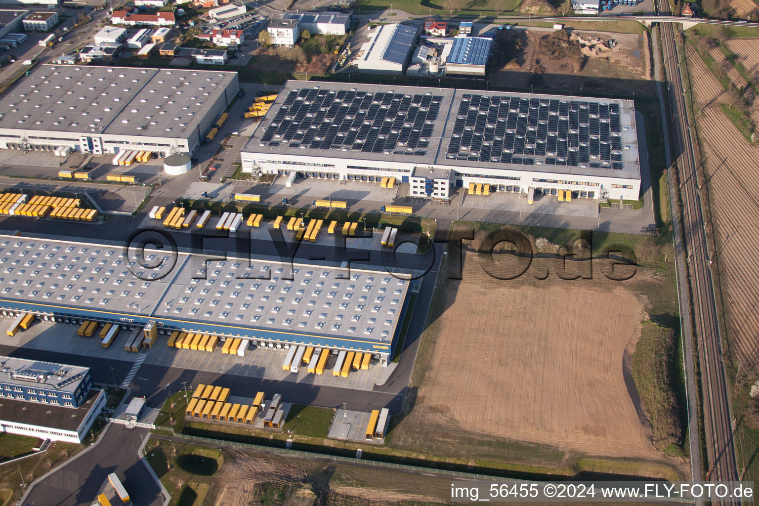 DACHSER Logistics Center Karlsruhe GmbH, Malsch in Malsch in the state Baden-Wuerttemberg, Germany out of the air