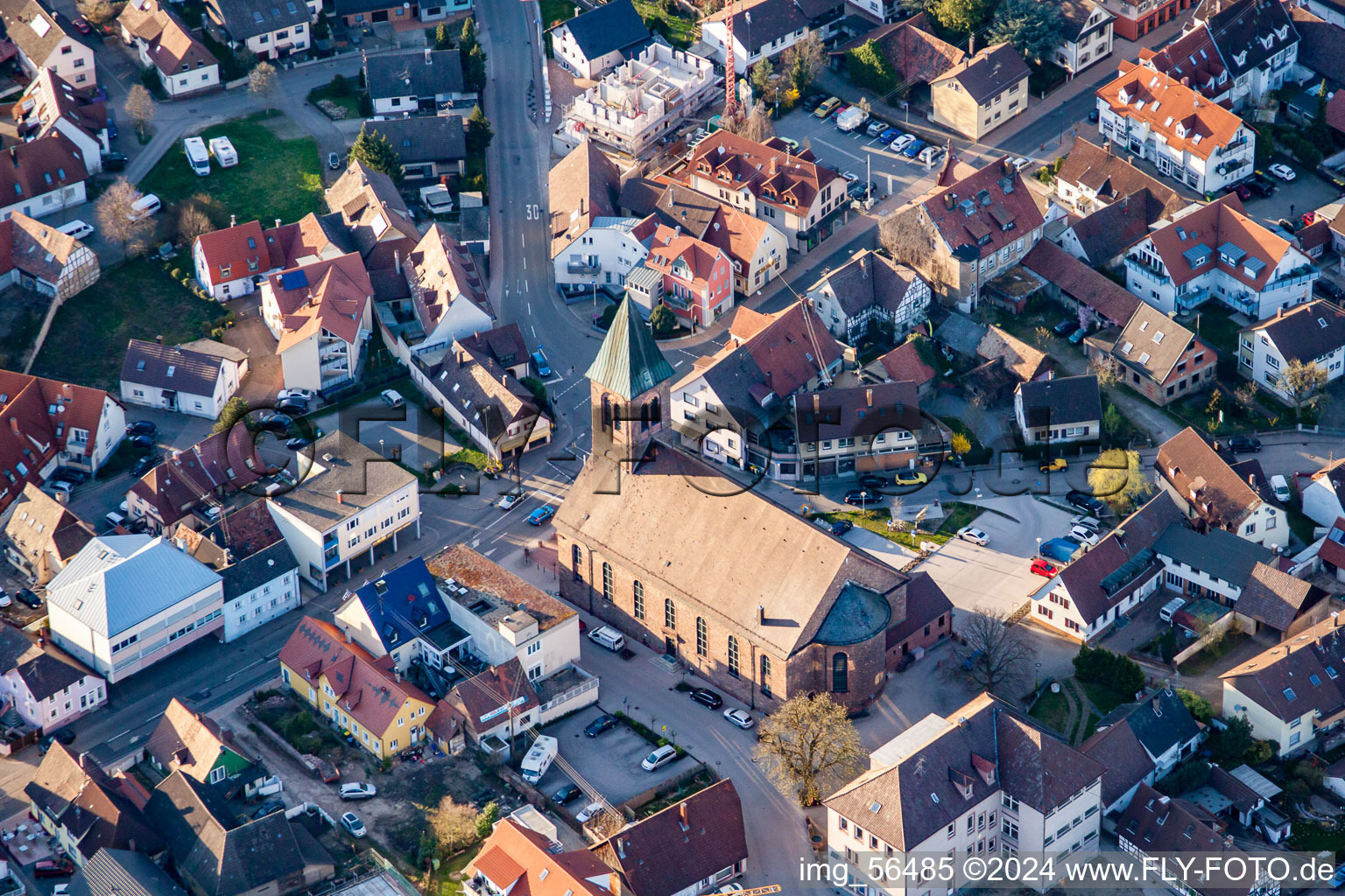 St. Dionysus in Durmersheim in the state Baden-Wuerttemberg, Germany