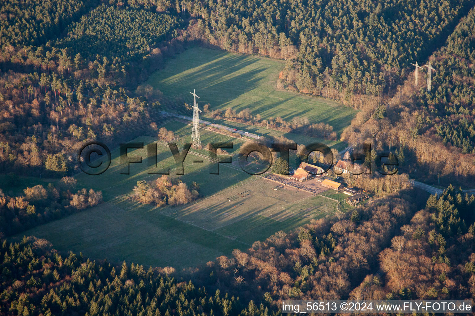 Langenberg in the state Rhineland-Palatinate, Germany seen from above