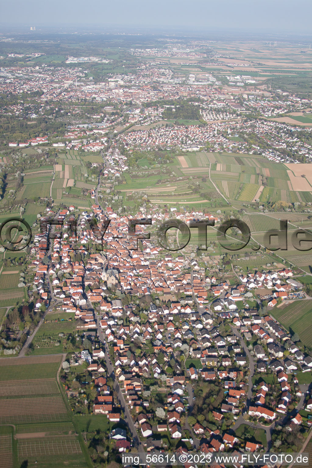 Bird's eye view of District Arzheim in Landau in der Pfalz in the state Rhineland-Palatinate, Germany