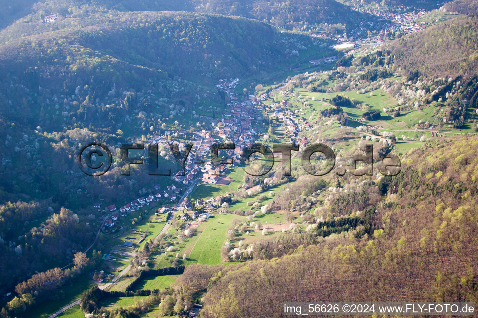 Drone image of Dernbach in the state Rhineland-Palatinate, Germany