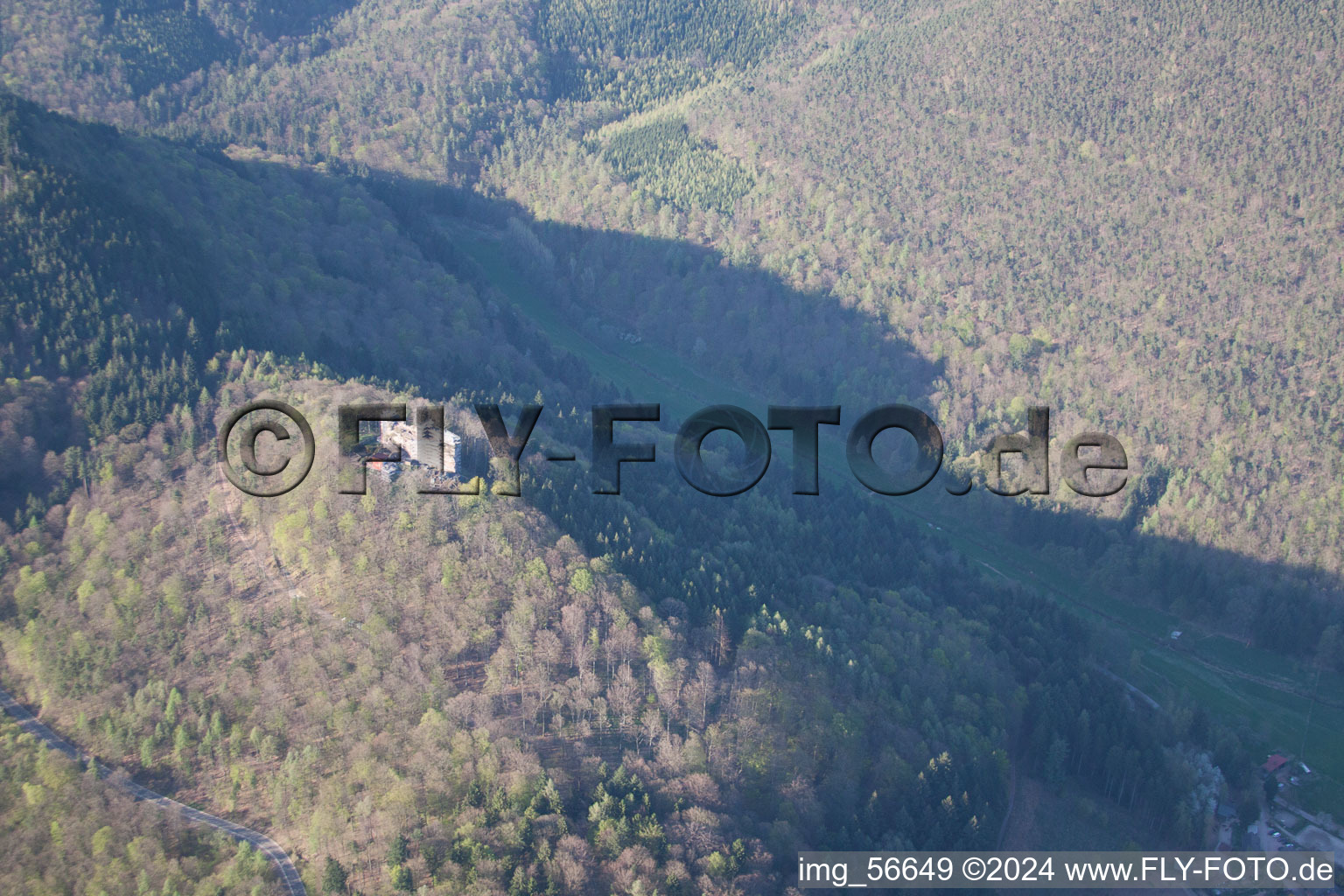 Ramberg in the state Rhineland-Palatinate, Germany from the drone perspective