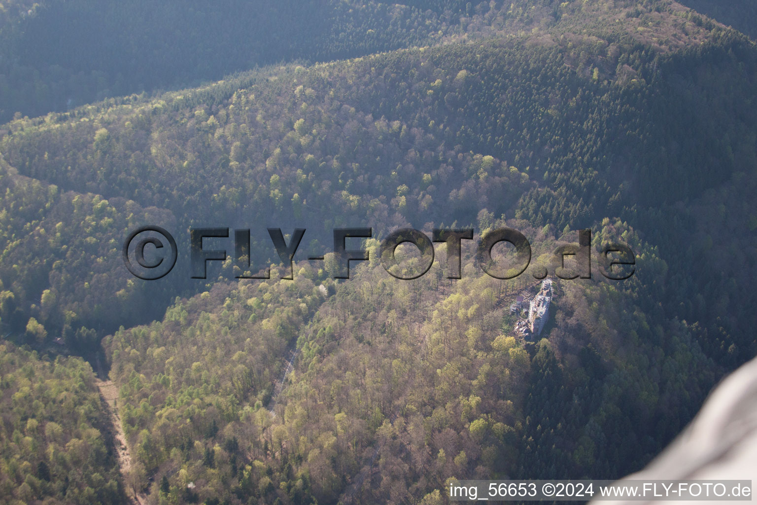 Ramberg in the state Rhineland-Palatinate, Germany from a drone