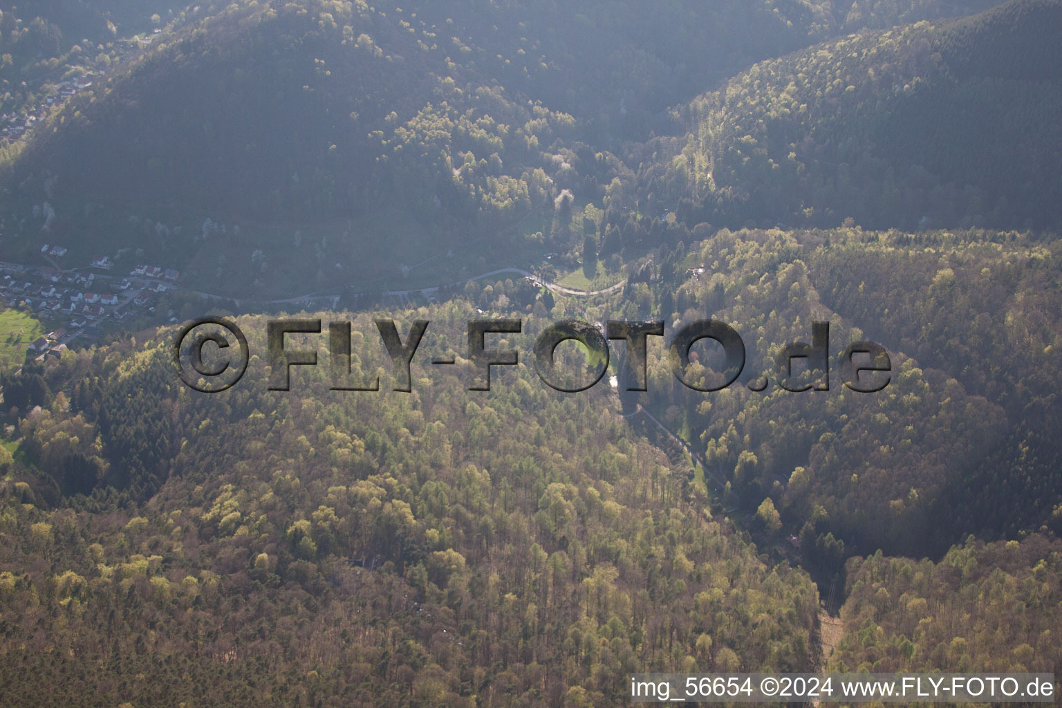 Ramberg in the state Rhineland-Palatinate, Germany seen from a drone