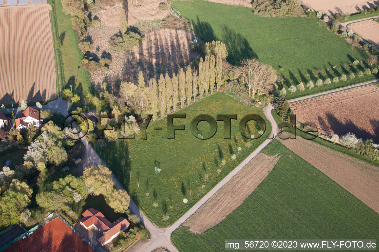 Kleinfischlingen in the state Rhineland-Palatinate, Germany out of the air