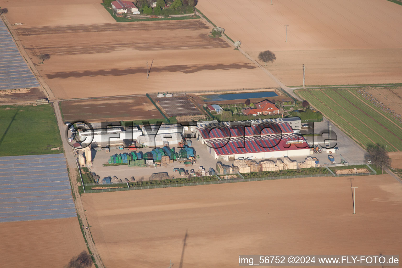 Hochstadt in the state Rhineland-Palatinate, Germany viewn from the air