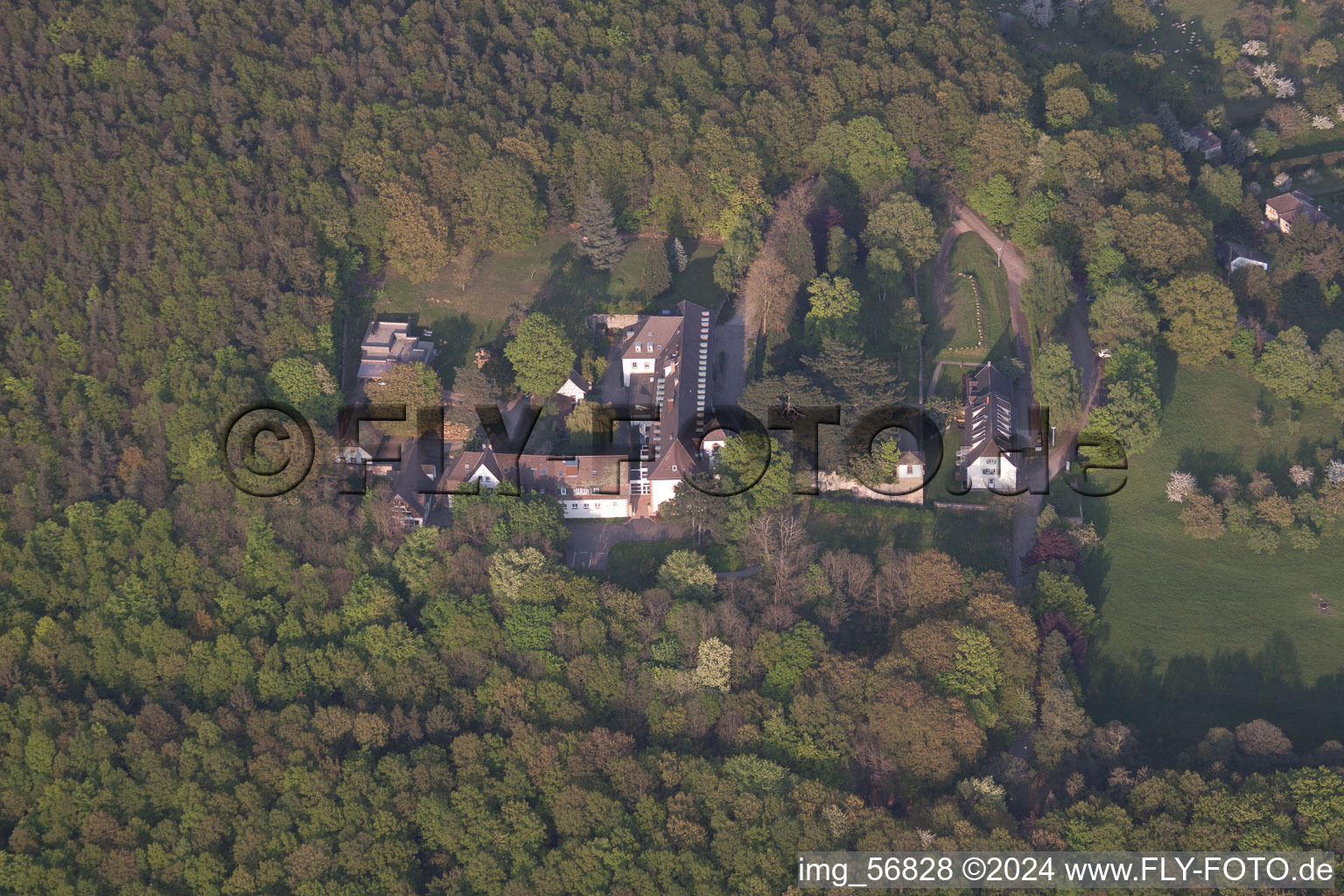 Gœrsdorf in the state Bas-Rhin, France from the drone perspective