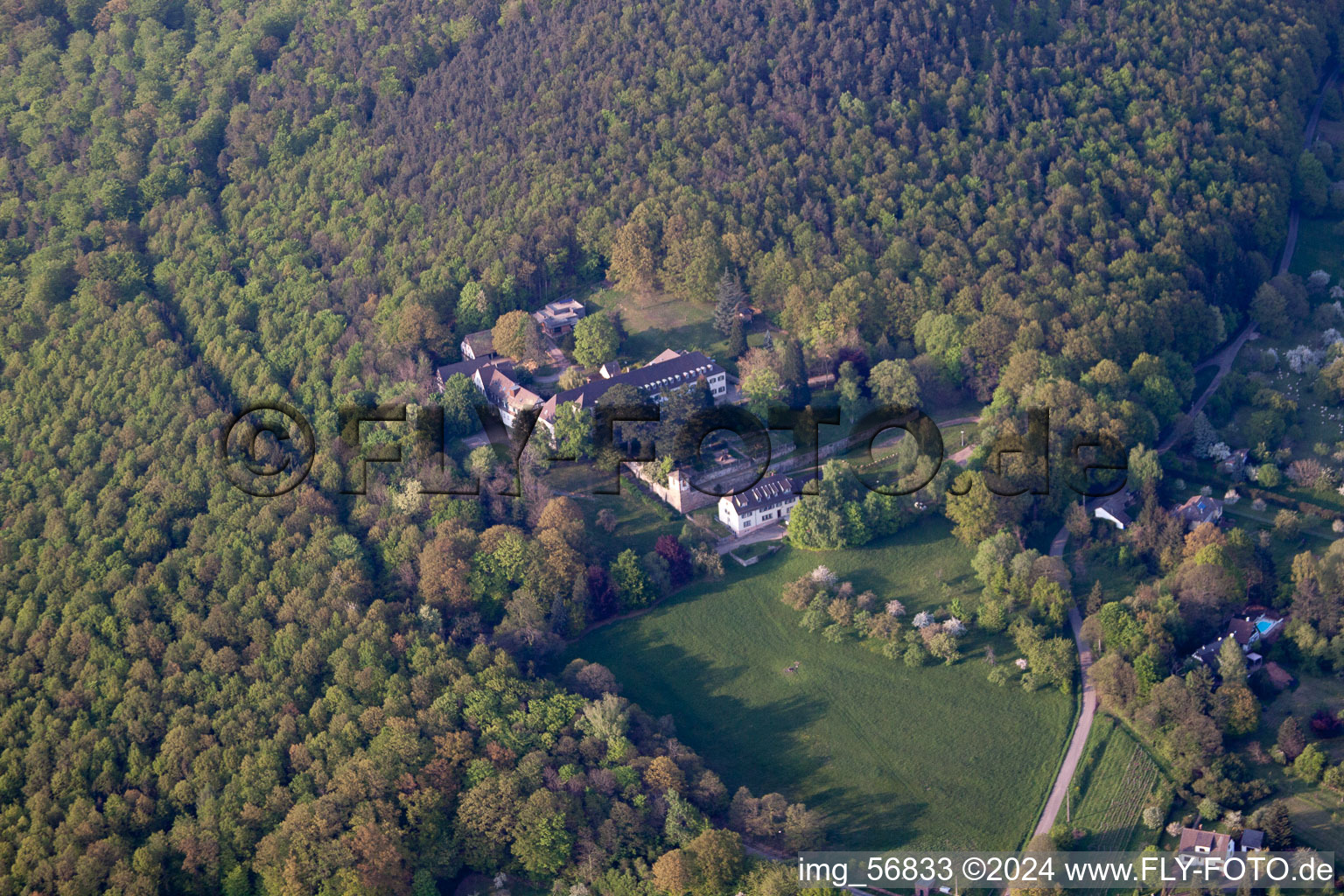 Gœrsdorf in the state Bas-Rhin, France from a drone