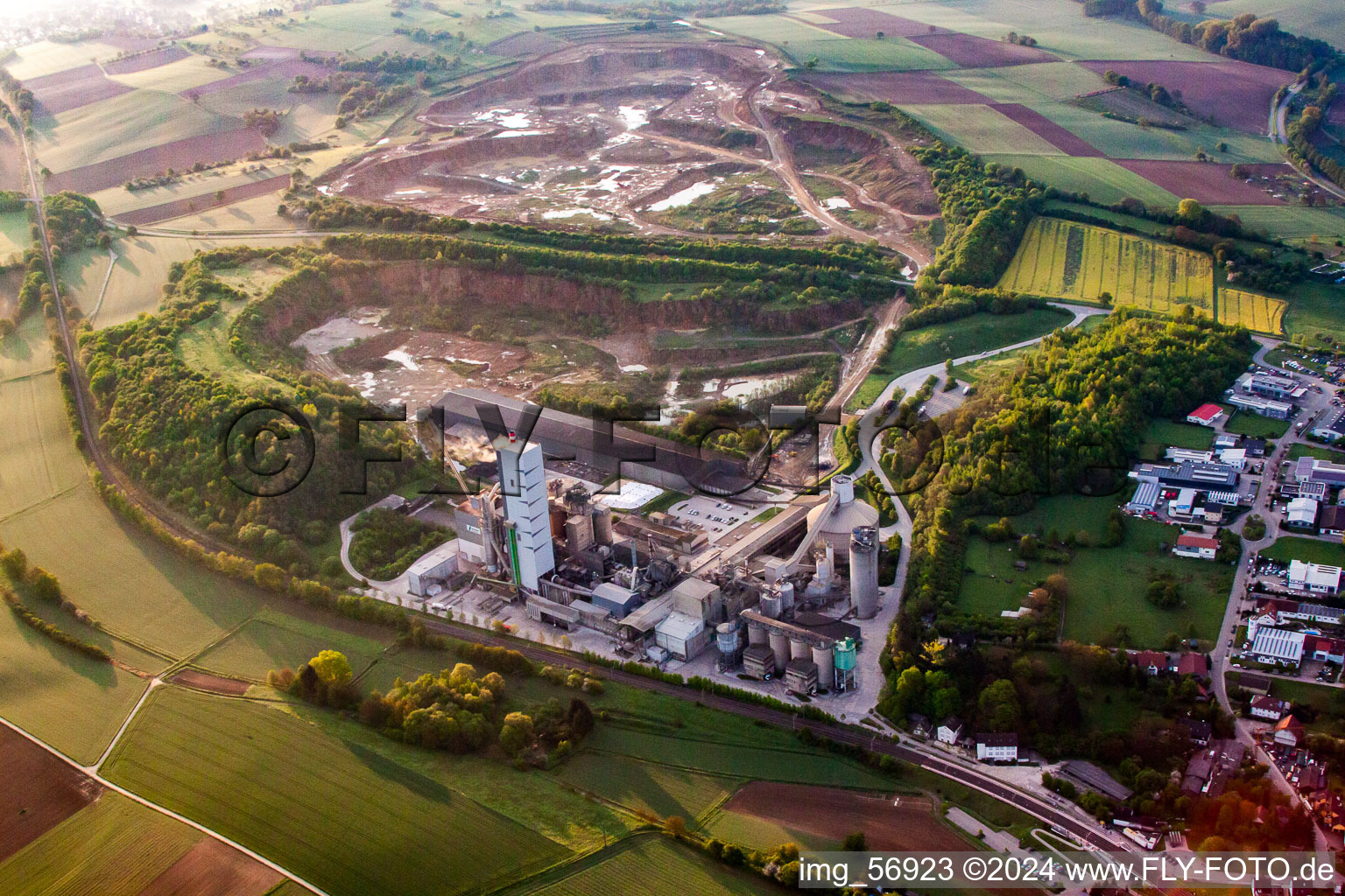 OPTERRA Wössingen in the district Wössingen in Walzbachtal in the state Baden-Wuerttemberg, Germany from above