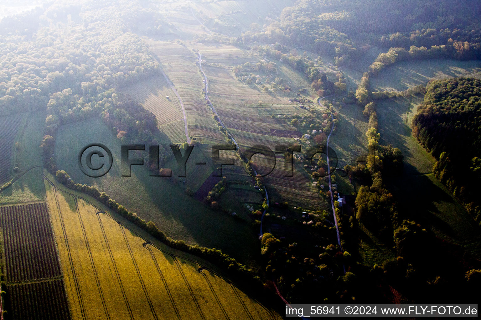 Sulzfeld in the state Baden-Wuerttemberg, Germany seen from above