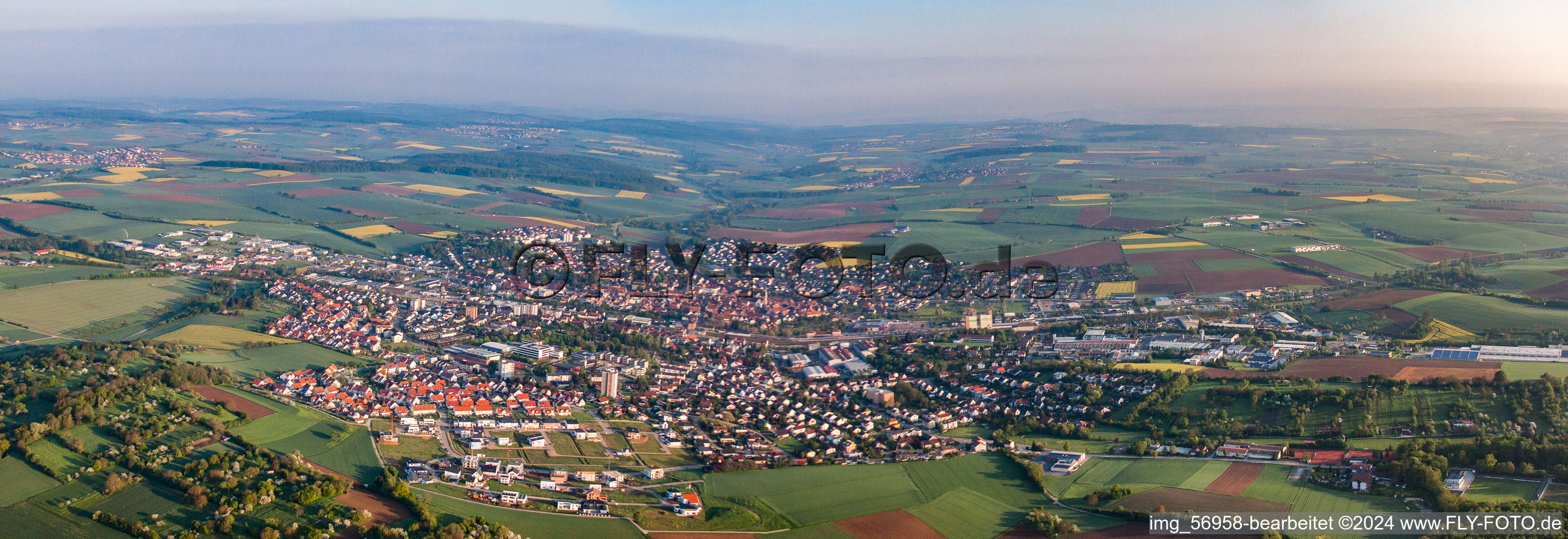 Panorama in Eppingen in the state Baden-Wuerttemberg, Germany