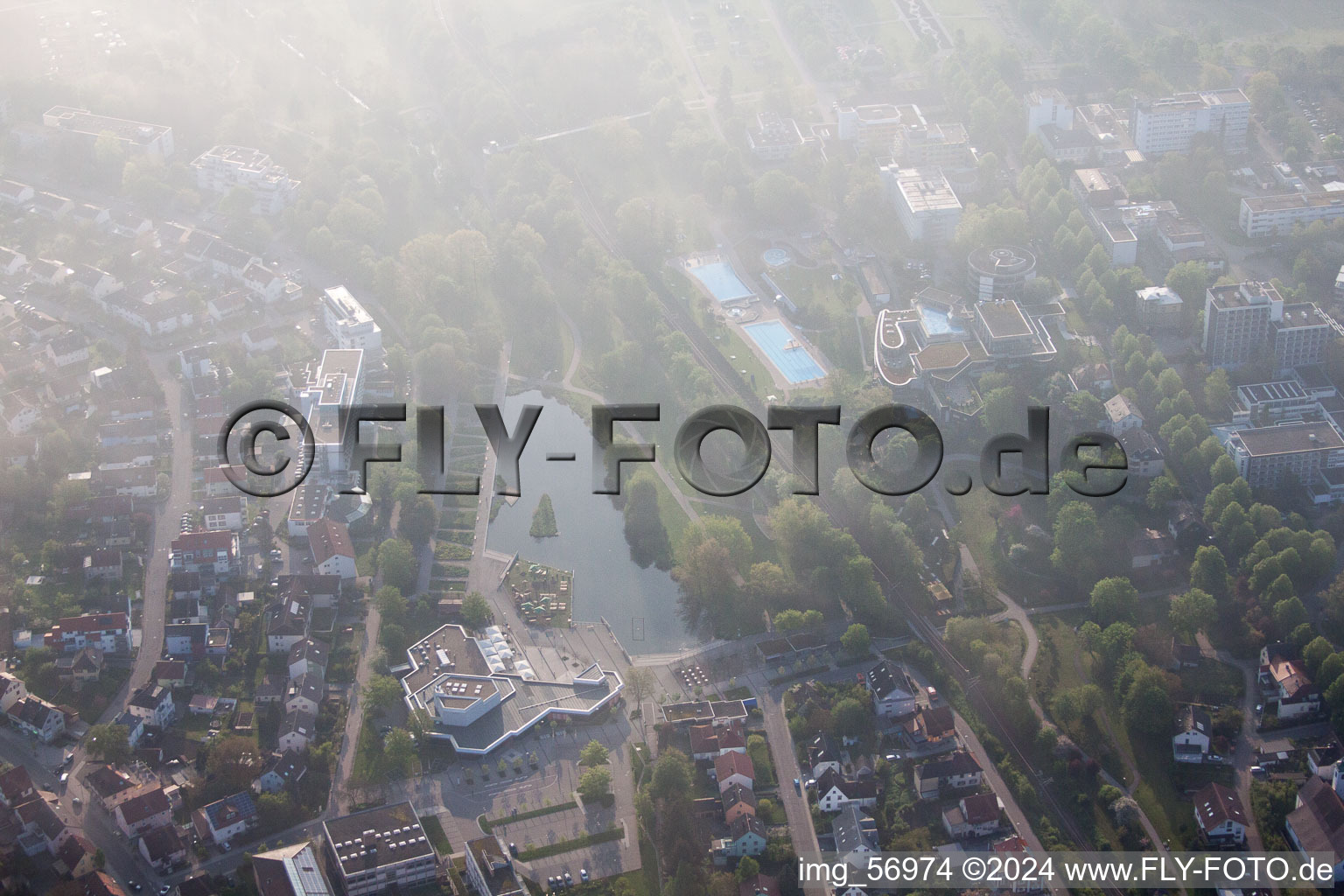 Aerial photograpy of Bad Rappenau in the state Baden-Wuerttemberg, Germany