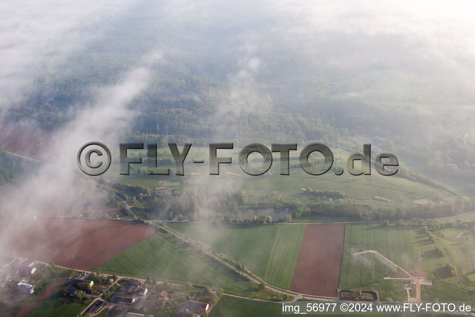 Bad Rappenau in the state Baden-Wuerttemberg, Germany from above