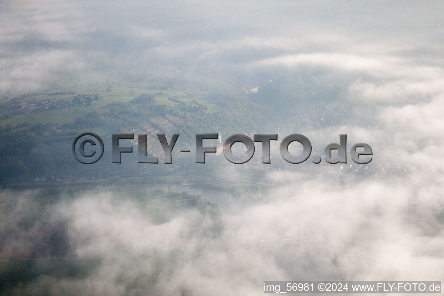 Aerial view of District Michaelsberg in Gundelsheim in the state Baden-Wuerttemberg, Germany