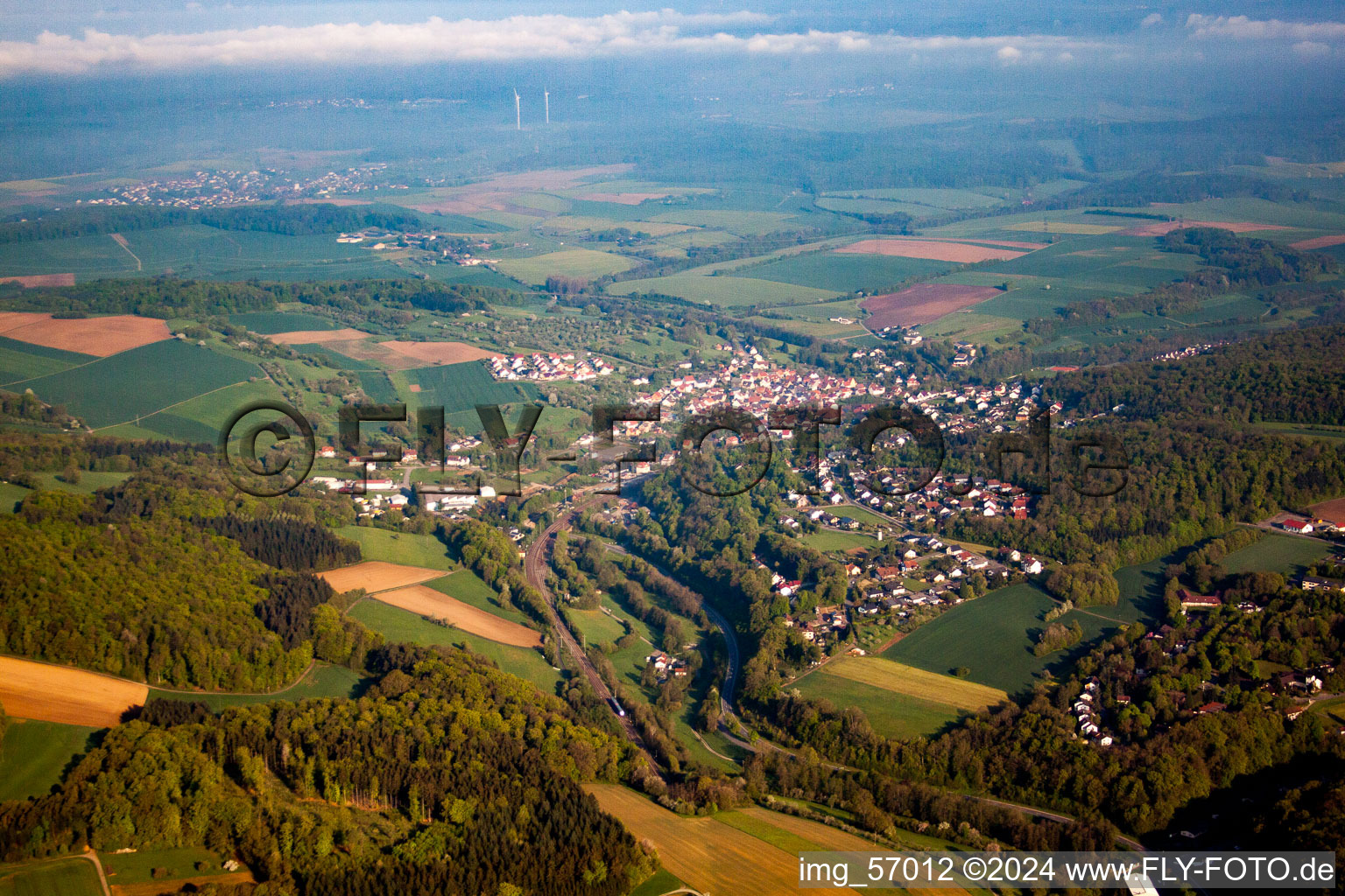 Village view in the district Zimmern in Seckach in the state Baden-Wuerttemberg, Germany