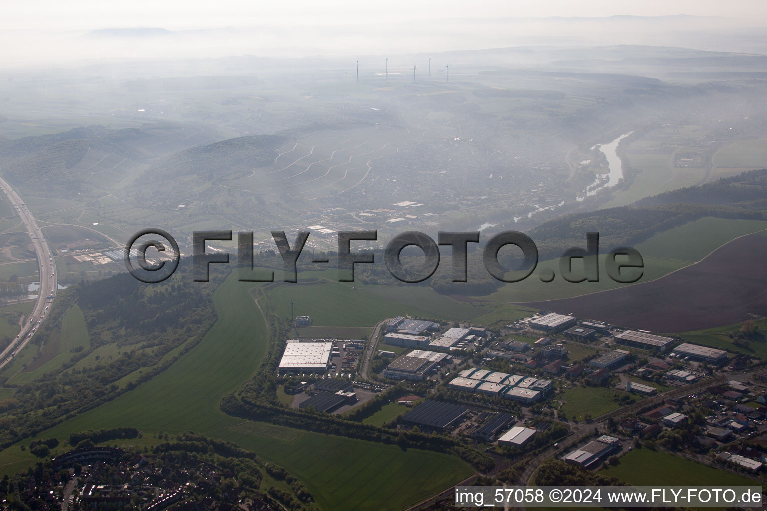 Würzburg in the state Bavaria, Germany out of the air