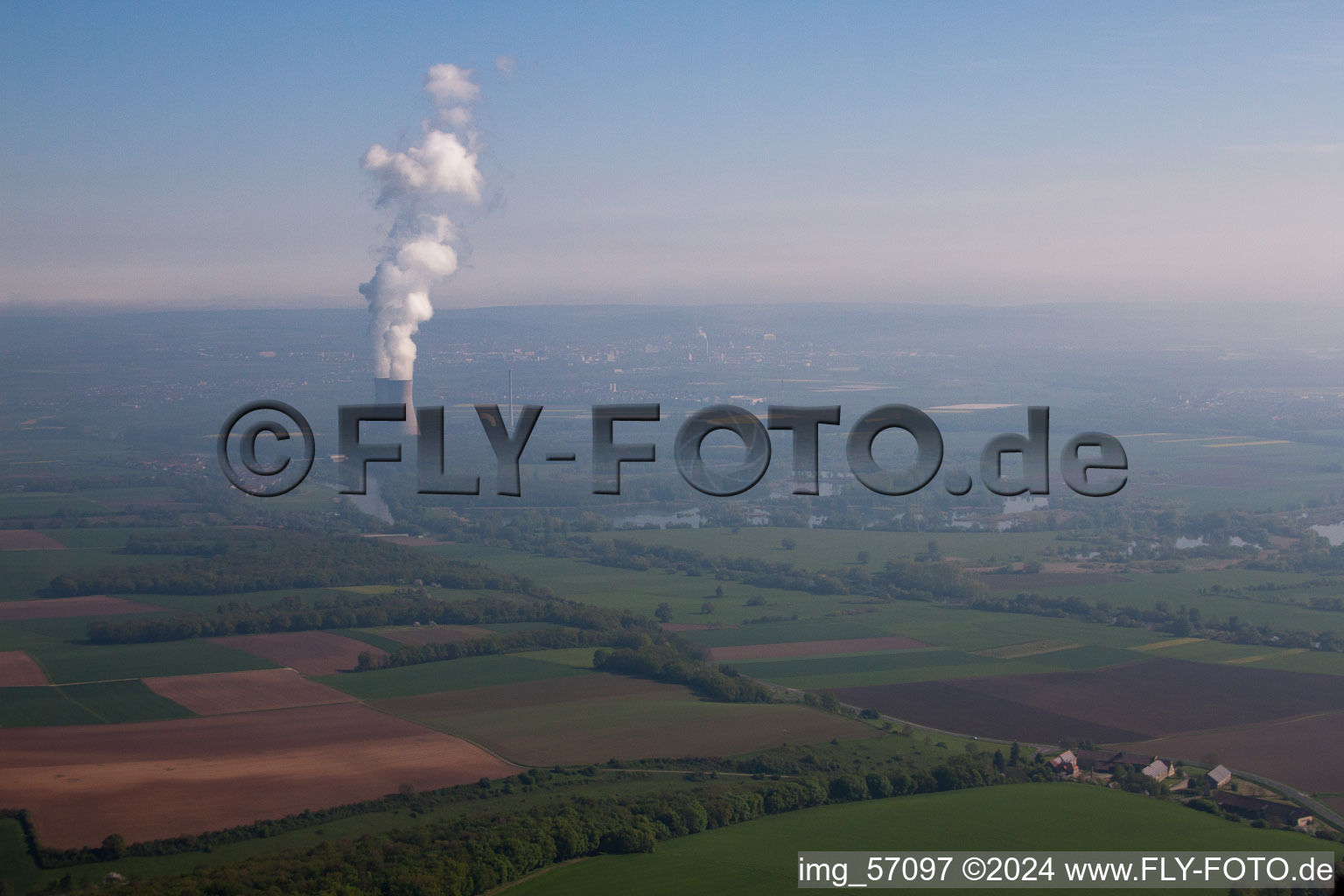 Nuclear power plant Schweinfurt from the south in Schweinfurt in the state Bavaria, Germany