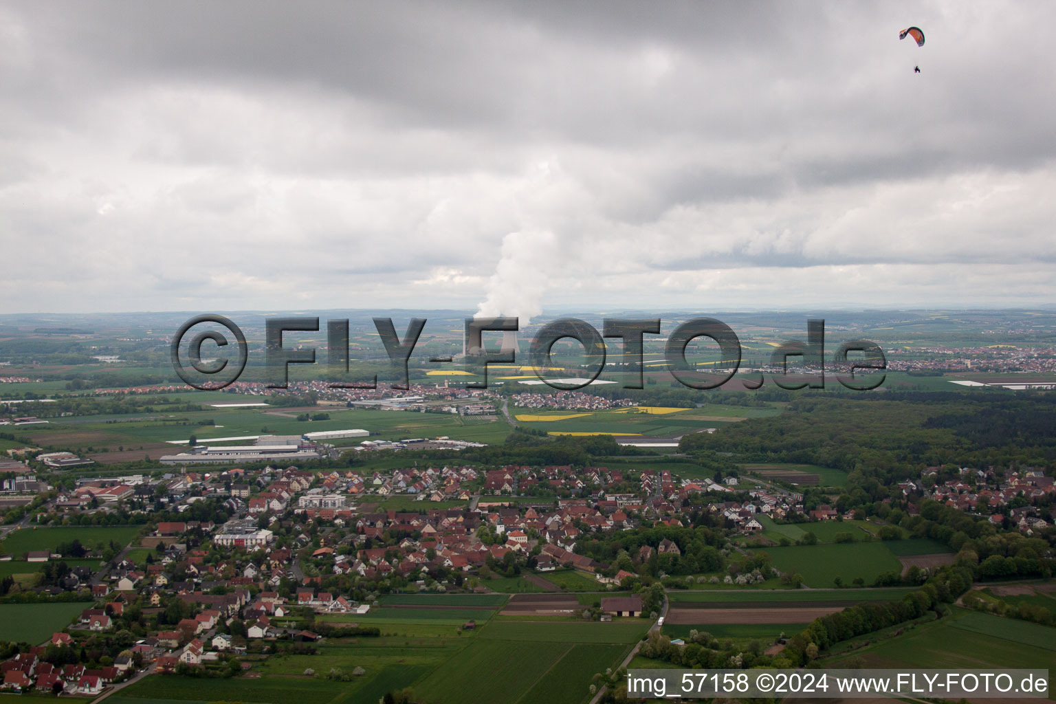 Schwebheim in the state Bavaria, Germany from a drone