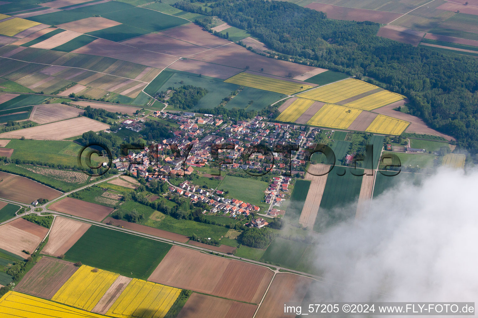 Barbelroth in the state Rhineland-Palatinate, Germany from the drone perspective