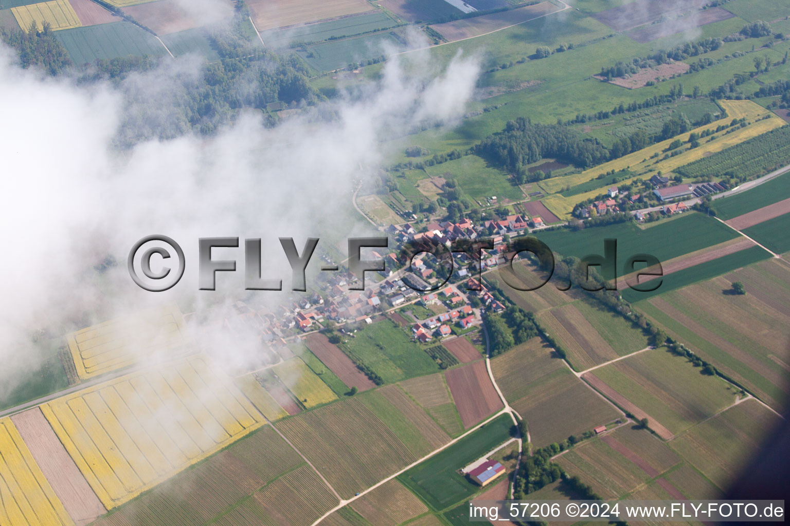 Hergersweiler in the state Rhineland-Palatinate, Germany out of the air