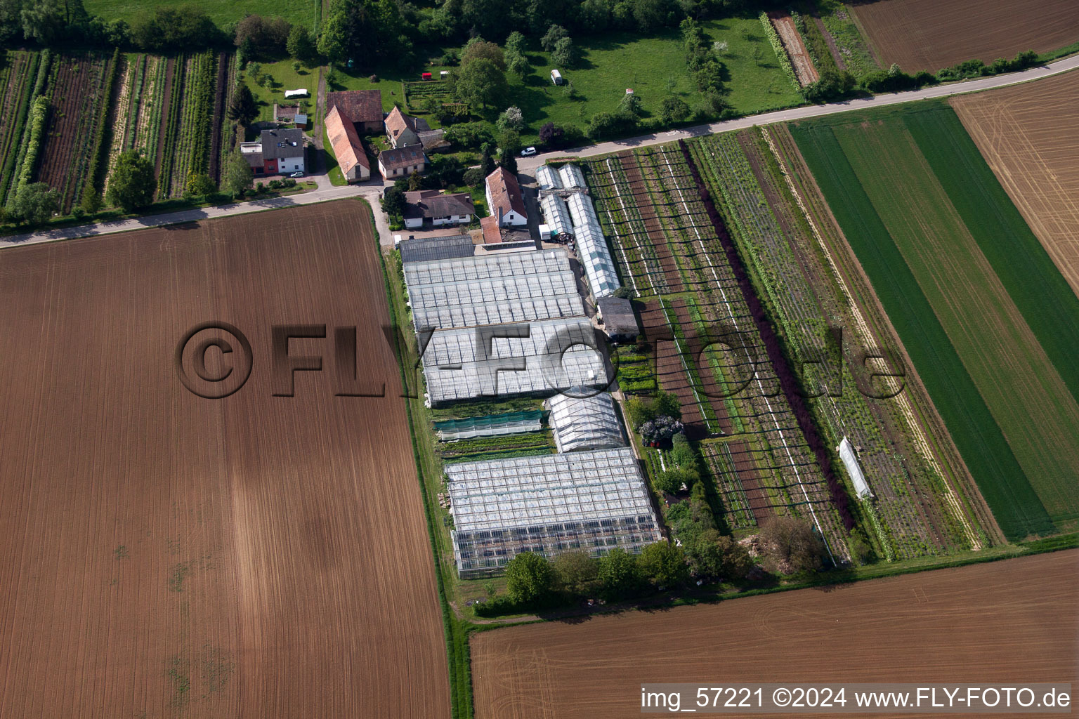 Vollmersweiler in the state Rhineland-Palatinate, Germany from the plane