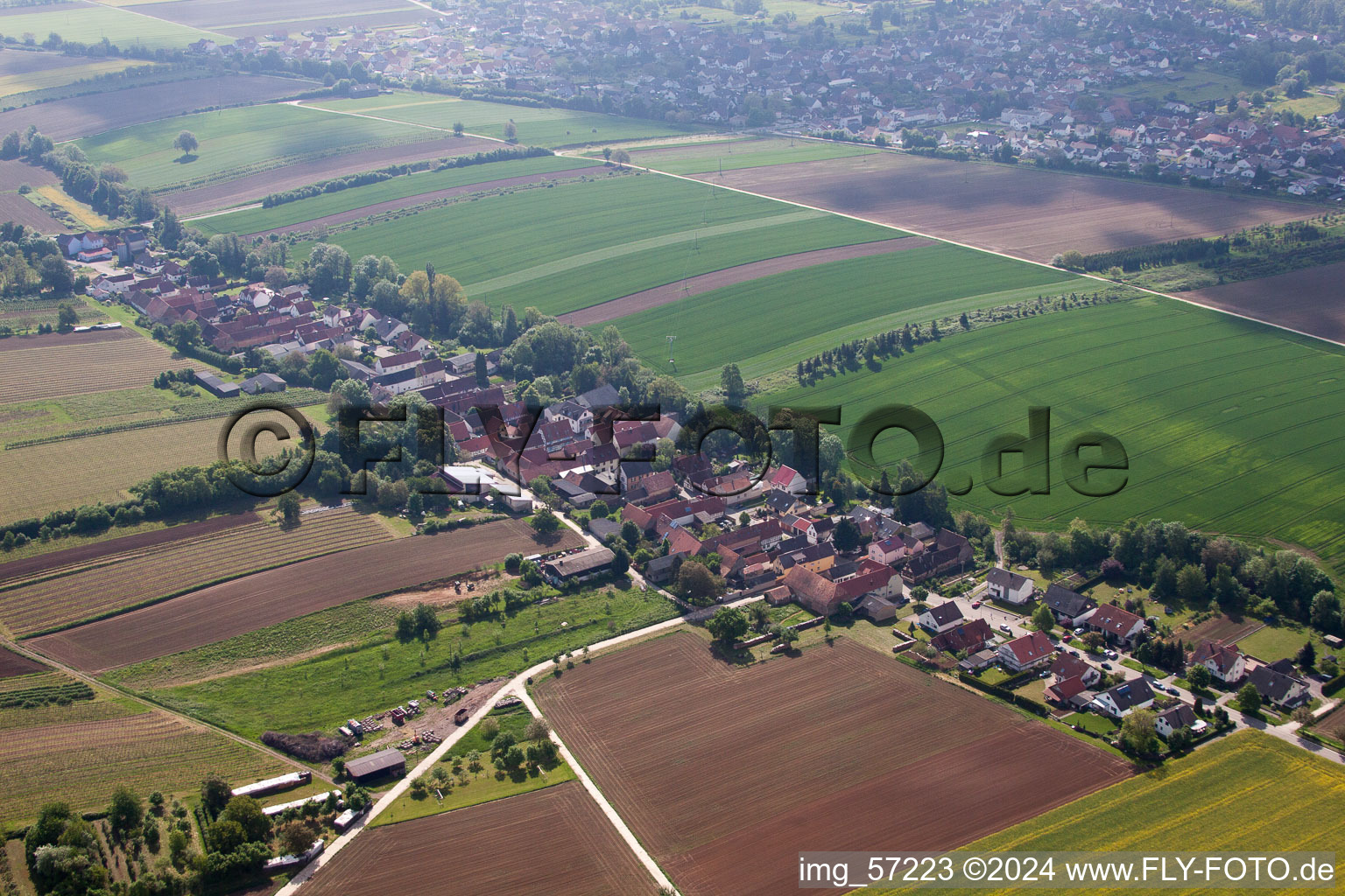 Vollmersweiler in the state Rhineland-Palatinate, Germany viewn from the air