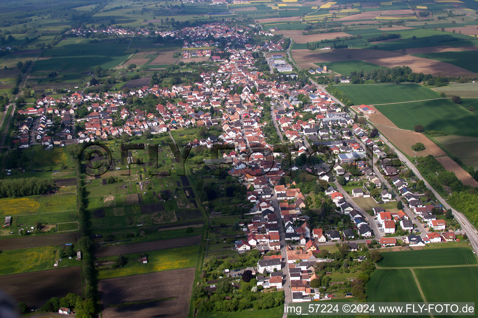 Oblique view of Steinfeld in the state Rhineland-Palatinate, Germany