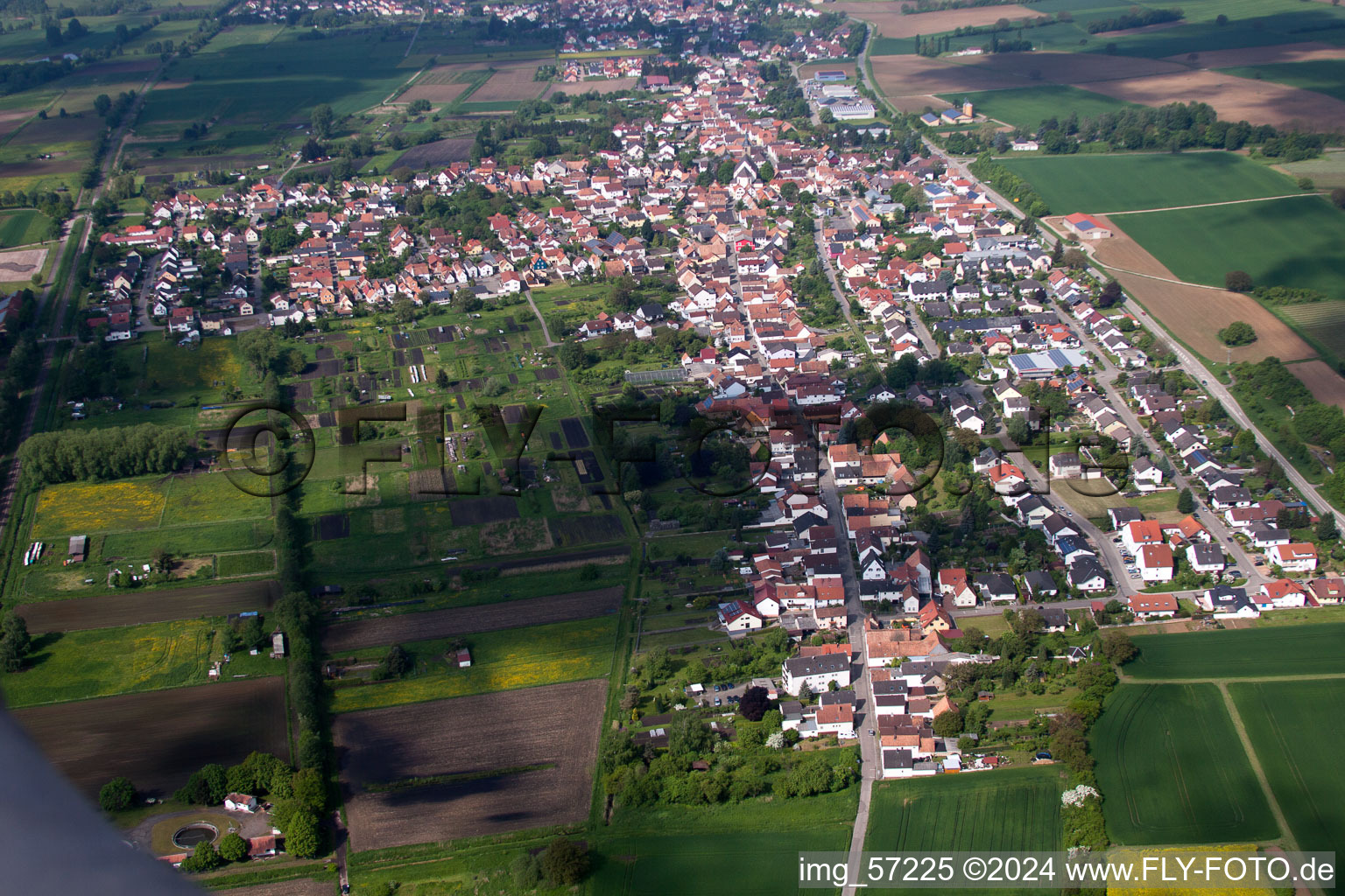 Steinfeld in the state Rhineland-Palatinate, Germany from above