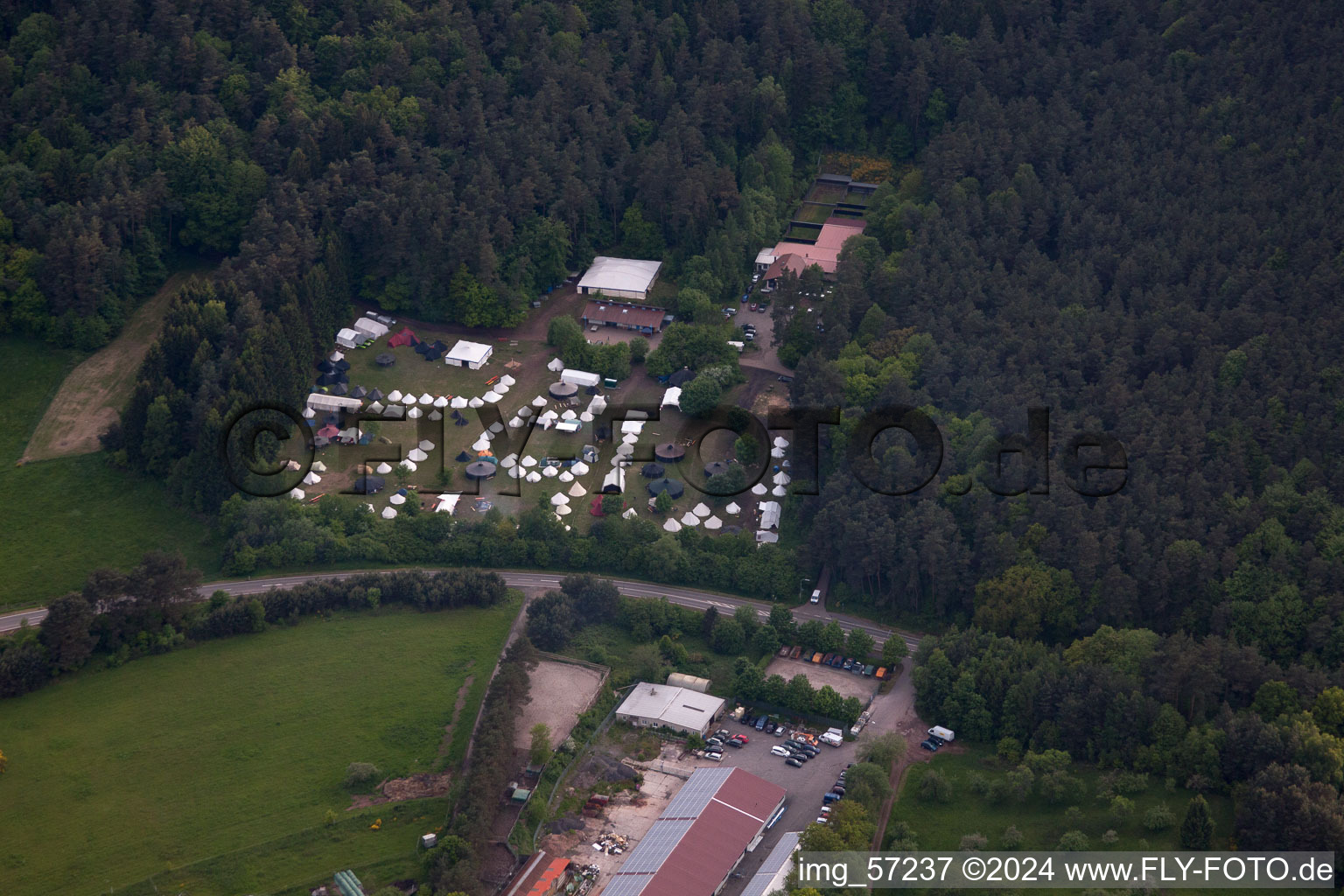 Campsite in Hauenstein in the state Rhineland-Palatinate, Germany