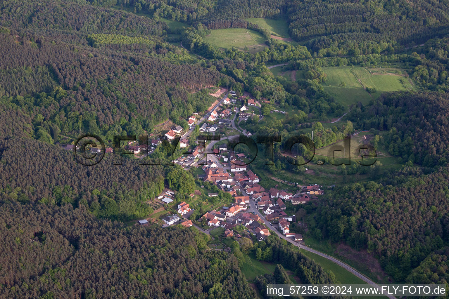 Darstein in the state Rhineland-Palatinate, Germany viewn from the air