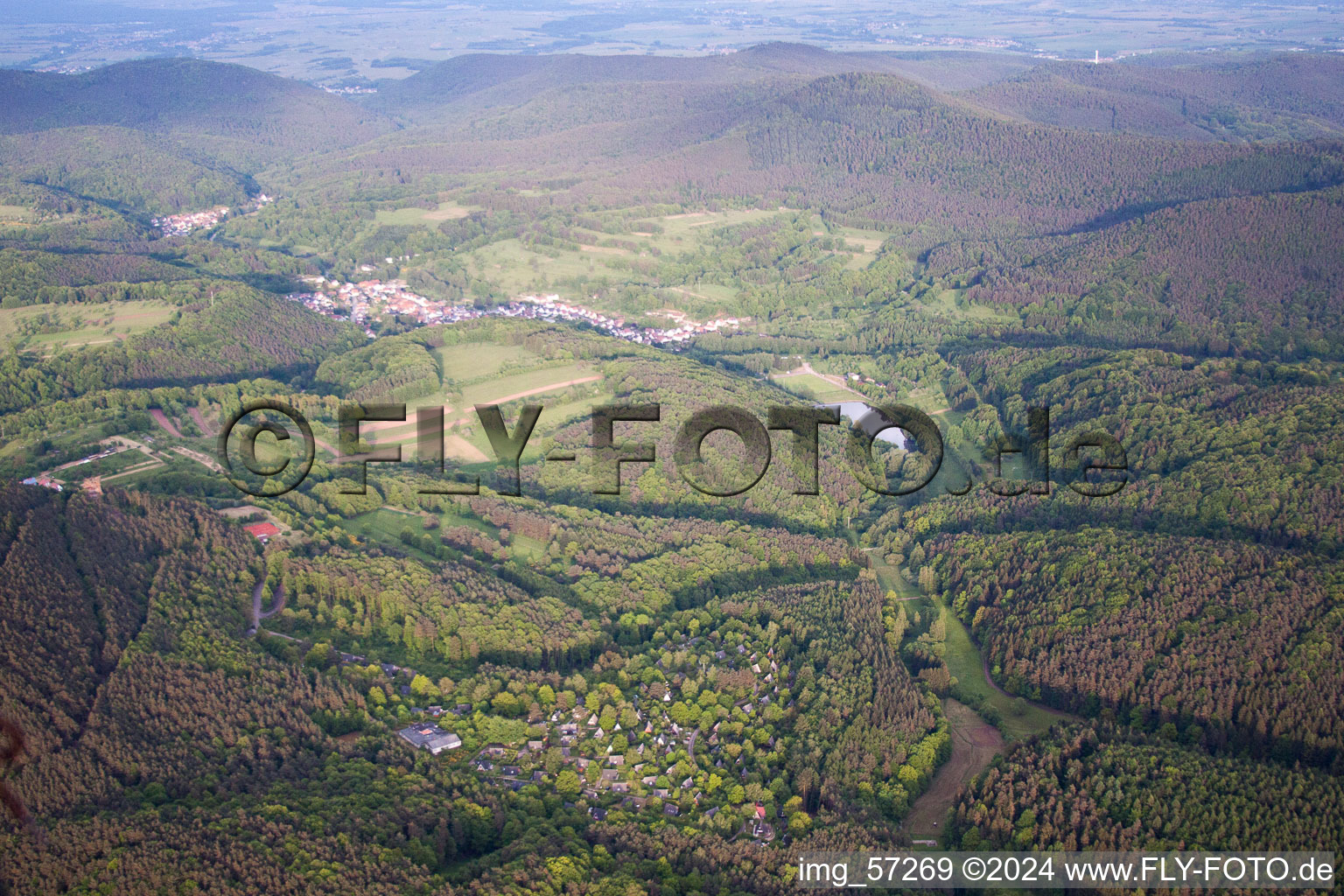 Aerial photograpy of Silz in the state Rhineland-Palatinate, Germany